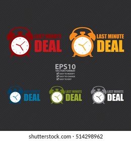 Vector : Last Minute Deal Sign or Icon