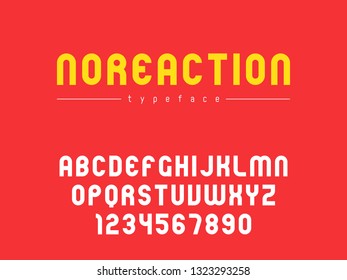 Vector latin uppercase alphabet letters and numbers