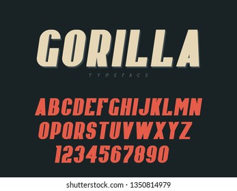 Vector latin uppercase alphabet letters and numbers