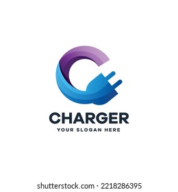 Vector Latter C with Charger Logo