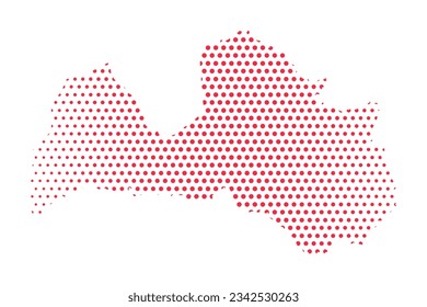 Vector Latvia Dotted Map Illustration, can be used for business designs, presentation designs or any suitable designs.