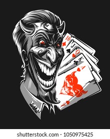 Vector Laughing Devil