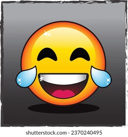 Vector Laughing Emoticon Icon (EPS File) This vector icon features a laughing emoticon, providing a graphical representation of humor and joy. Ideal for use in various digital and print projects,