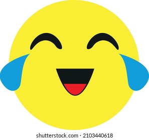 vector of a laughing out loud emoji