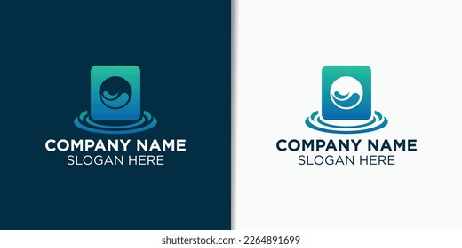 Diseños de logotipo de lavado de vectores, diseño de logotipo de lavado de ropa plantilla vectorial