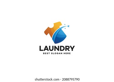 Vector Laundry Logo With Tshirt Shapes