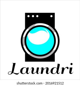 vector laundry room logo design