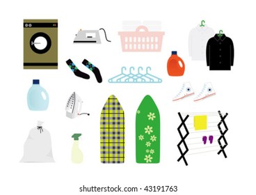 Vector Laundry Set