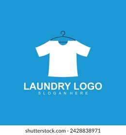 Vector laundry washing machine logo for cleaning business