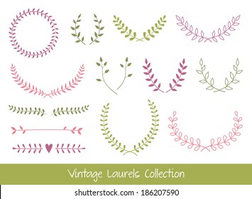 Vector Laurel Branches and Wreaths