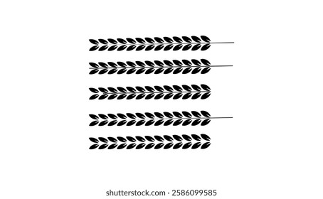 vector laurel leaves, Black circular laurel olive branches, wreaths and branches with leaves. Hand drawing laurel wreaths and branches collection. Laurels wreaths.