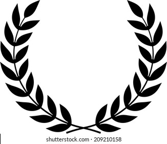 Laurel Wreath Grey Colour Stock Vector (Royalty Free) 1184973844