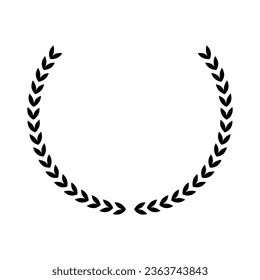 Vektorgrafik-Lorbeer-Kranz, Vektorgrafik, einzeln auf weißem Hintergrund.