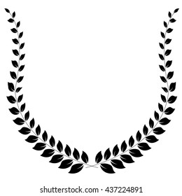 Vector laurel wreath flora on white background