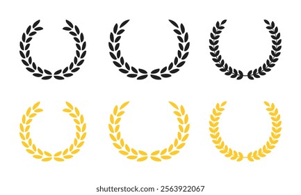Vector Laurel Wreath Icon Set