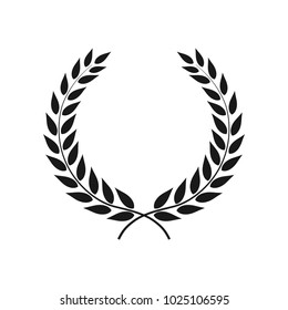 Vector laurel wreath isolated on white background