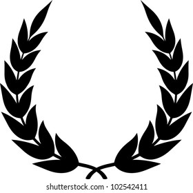 Vector Laurel Wreath Isolated On White