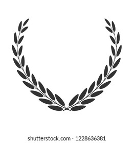 Vector laurel wreath isolated on white