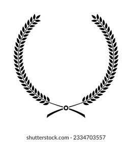 Vector laurel wreath isolated on white background