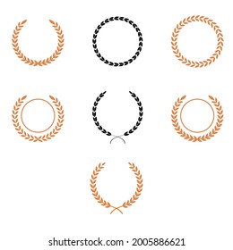 Vector Laurel Wreath on a white background set
