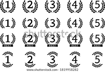 Vector laurel wreath set : ranking,award