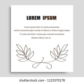 Vector laurel wreath. Symbol of victory and success.