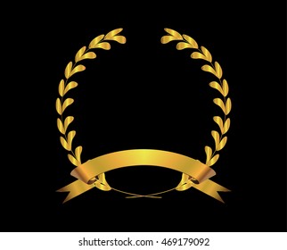 Vector Laurel Wreathlaurel Wreath Ribbon Stock Vector (Royalty Free ...