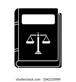 Vector Law Book Icon - Legal Judge Book - Judgment Concept