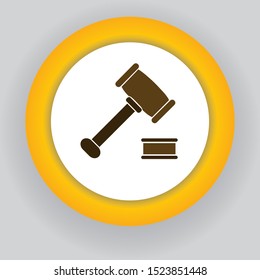 Vector Law Finance Logo Icon Designn. Auction hammer icon
