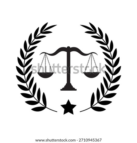 Vector of Law firm  logo set. Law office logotypes with a pillars and scale of justice. 