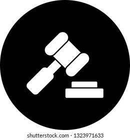 Vector Law Hammer Icon