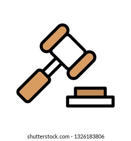 Vector Law Hammer Icon