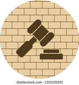 Vector Law Hammer Icon