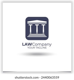 Vector law logo design template