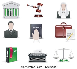 Vector law and order icon set. Part 1