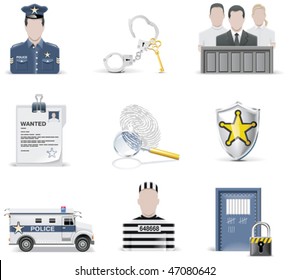 Vector law and order icon set. Part 2