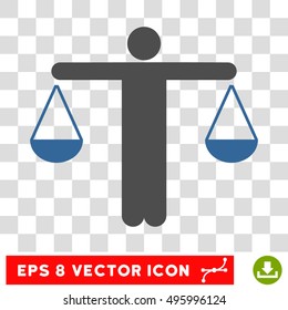 Vector Lawyer EPS vector pictogram. Illustration style is flat iconic bicolor cobalt and gray symbol on a transparent background.