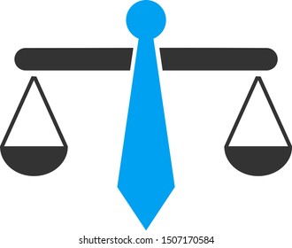 Vector lawyer weight flat icon. Vector pictogram style is a flat symbol lawyer weight icon on a white background.