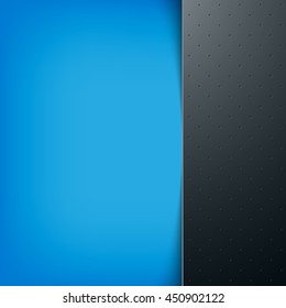 Vector layered abstract background with a sidebar and realistic shadow