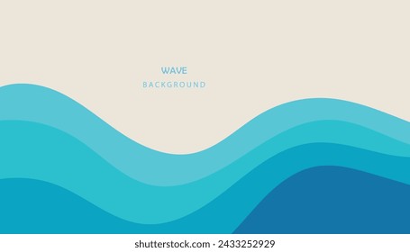 Vektor-geschichtete blaue Wasser-Welle-Banner-Vorlage