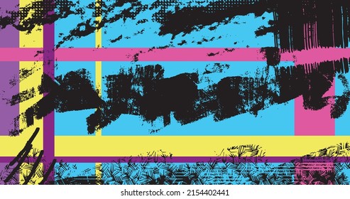 ilustración vectorial de fondo optimista colorido y claro del estilo abstracto de los años 80