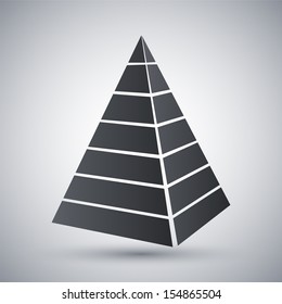 Vector layered pyramid icon