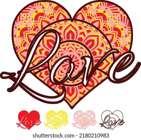  Vector layered template for laser and paper cutting, printing on a T-shirt, mug. 