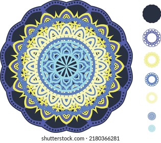  Vector layered template for laser and paper cutting, printing on a T-shirt, mug.