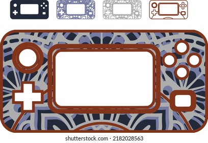 
 Vector layered template for laser and paper cutting, printing on a T-shirt, mug. 