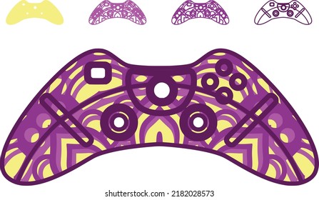 
 Vector layered template for laser and paper cutting, printing on a T-shirt, mug. 