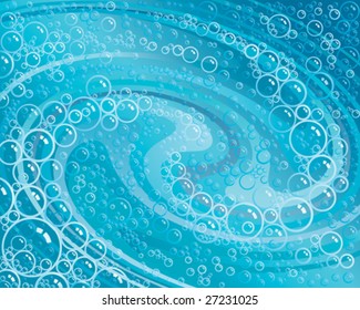 Vector layered of Water foam swirled background.