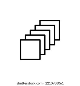 Vector Layers Icon. Five Levels. Vector sign in simple style isolated on white background.