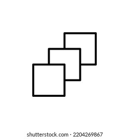 Vector Layers Icon. Three Levels. Vector sign in simple style isolated on white background.