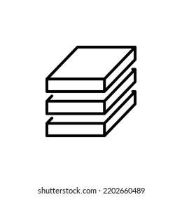 Vector Layers Icon. Three Layers. Vector sign in simple style isolated on white background.